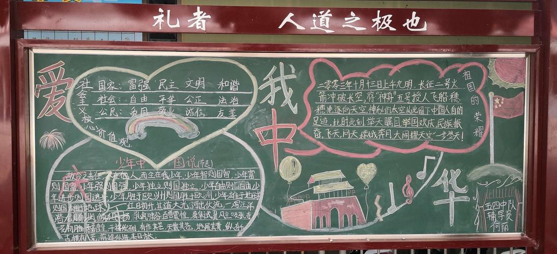 弘扬爱国精神 传承民族内涵记长坡中心学校开展迎国庆主题黑板报