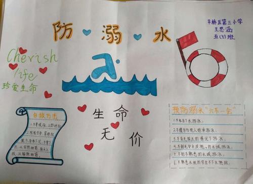 中国加油和预防溺水手抄报预防溺水手抄报