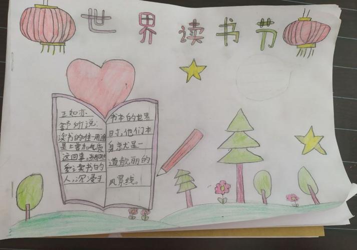 陈固镇中心小学三一班小可爱们的手抄报献礼世界读书日4.23