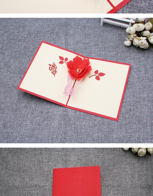 教师节感谢贺卡 唯美蝴蝶和花 3d立体纸雕情人节生日创意定制卡片