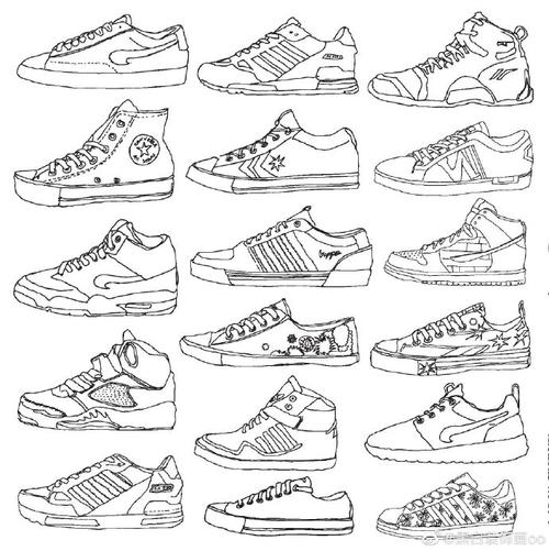运动鞋画法漫画图片