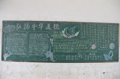 颂中华文明 扬传统美德主题黑板报学生园地-60kb