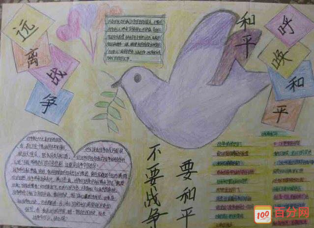 愿人民安定放飞和平的白鸽为大家分享了 关于和平的手抄报欢迎借鉴