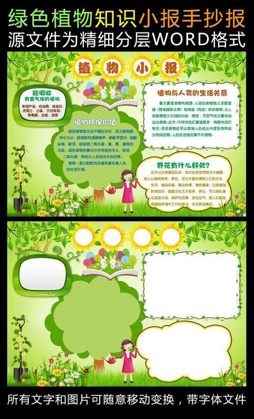 爱护绿色环境 绿色环保手抄报图片多一片绿叶 绿色环保手抄报图片绿色