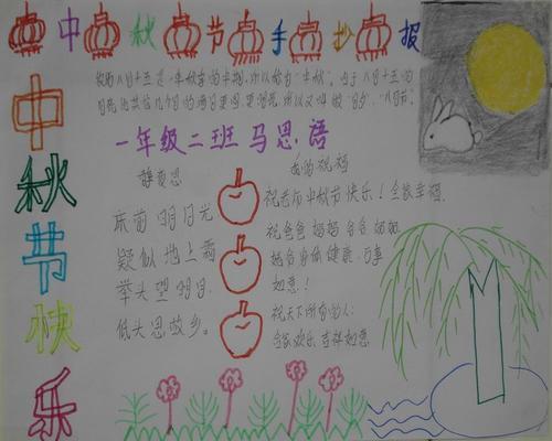 关于中秋节的古诗和故事的手抄报 关于中秋节的手抄报