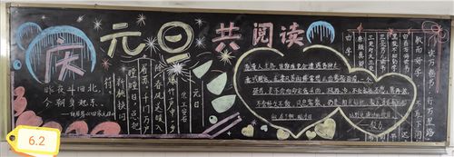 青白江区日新小学举办庆元旦共阅读班级黑板报比赛
