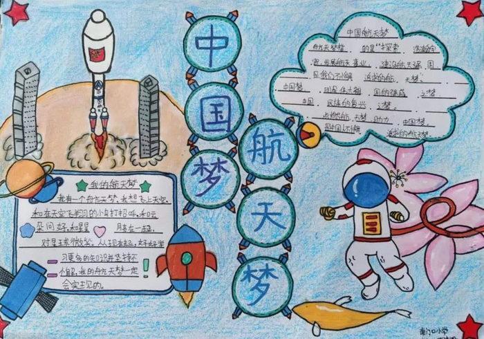 致敬航天员手抄报简单又漂亮中国航天日手抄报内容衡水市小学生致敬