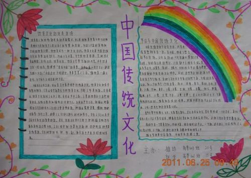 中国传统文化手抄报中国画设计|中国传统文化手抄报中国画图片 - 查