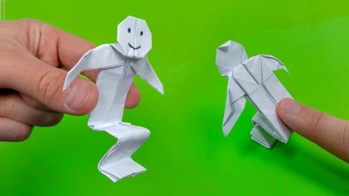 宝宝学折纸折纸小人怎么做手把手教会你技巧当玩具很好