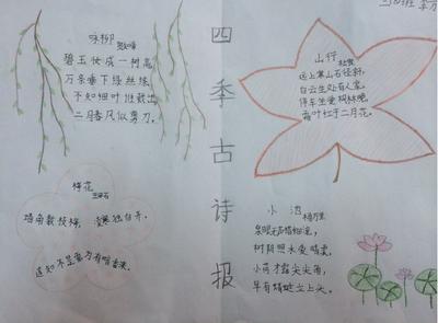 有关描写植物的诗和手抄报 关于生物的手抄报
