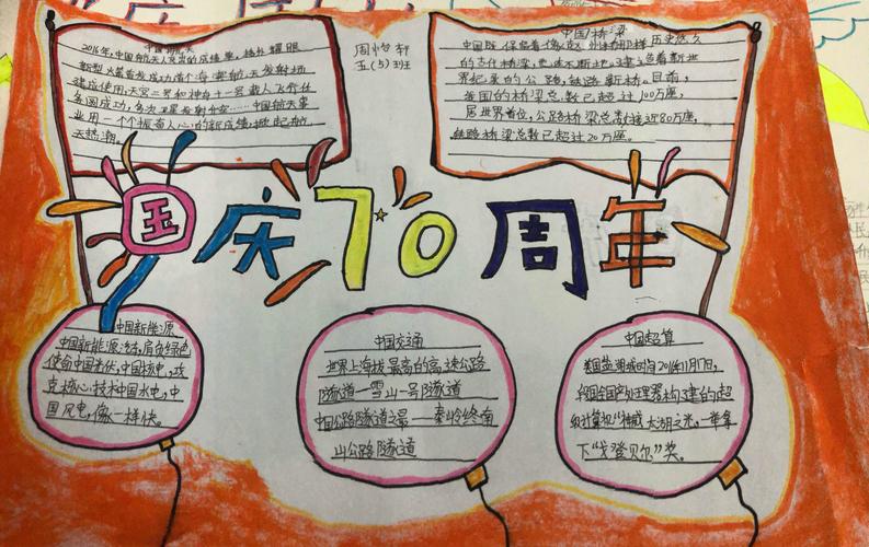 进贤县青岚学校开展庆祝新中国成立七十周年手抄报大赛活动