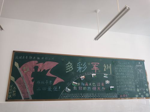 华中师范大学附属清丰高级中学军训专题黑板报