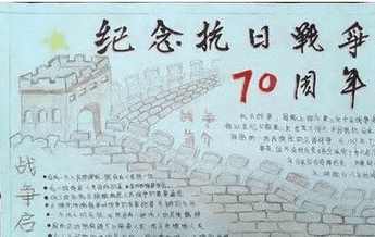 战争手抄报纪念中国人民抗日战争胜利73周年手抄报内容2015年反法西斯