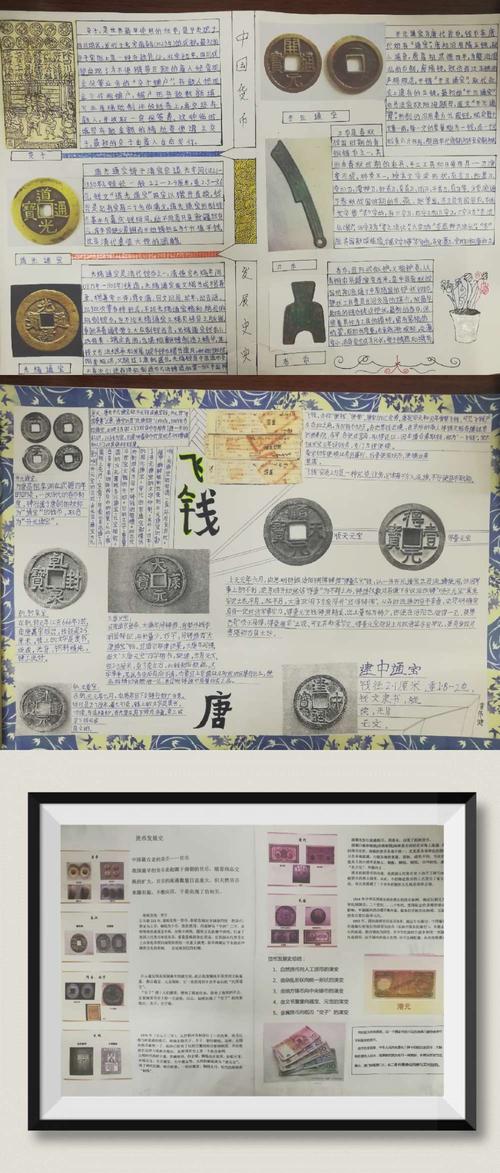 梅陇中学史地组举行中国货币史历史手抄报评比活动