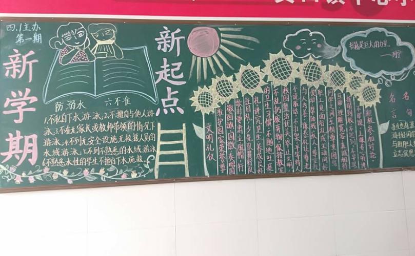 充满生机的美好季节里黄口镇中心小学迎来了新学期第一期黑板报展评