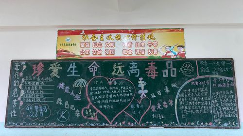 万宁市思源实验学校开展禁毒黑板报宣传教育活动