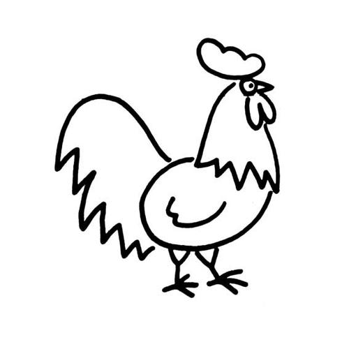 画一只大公鸡图片