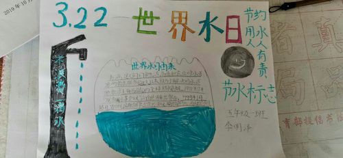 建设幸福河湖油坊堤小学开展世界水日 中国水周手抄报宣传活动