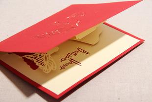 卡片 钢琴立体生日卡片员工创意卡片节日礼品纸雕祝福生日卡 立体贺卡