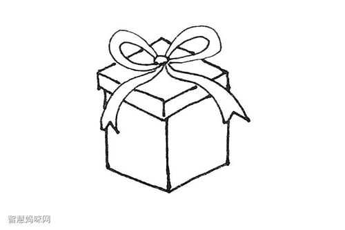 圣诞礼物盒简笔画画法步骤