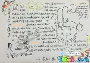 小学生安全知识8k手抄报版面设计图2儿童画教程学-儿童简笔画