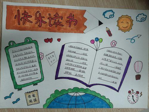 清丰县明月湖小学五年级部我爱读书手抄报简单又漂亮图片大全