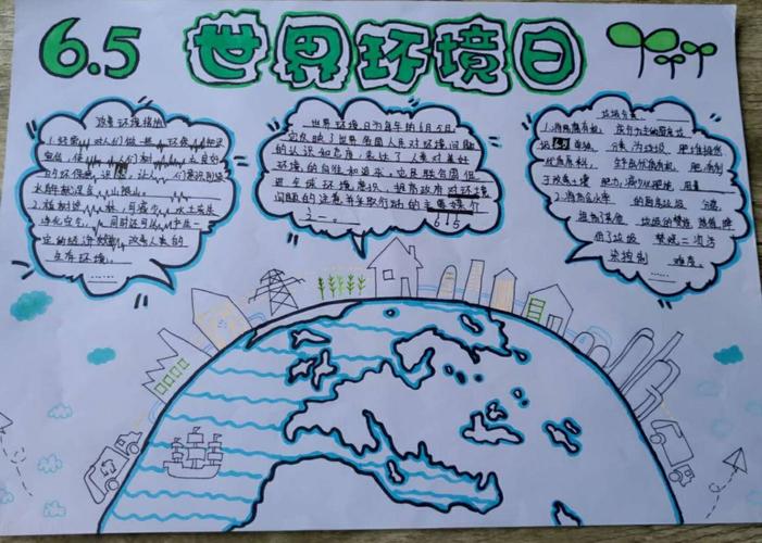桥社区小手相携爱地球世界环境日手抄报征文活动 写美篇八年级 1 班