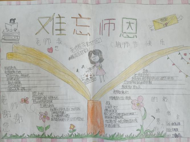 难忘师生情 庙张小学举行庆祝教师节绘画手抄报活动 写美篇  赛