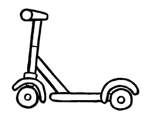 滑板车的简单画法图片