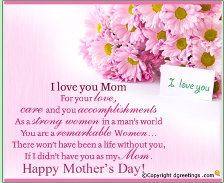 还有很多英文的母亲节贺卡可以看这个网站 mother's day greeting