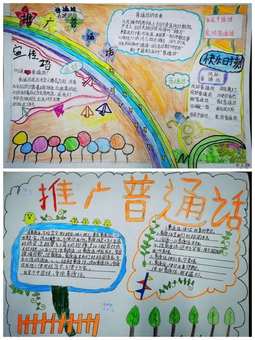 暖和湾小学四年级组举行推广普通话做好文明人手抄报宣传活动