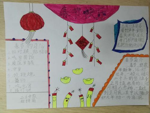 写美篇做春节主题手抄报 春节是个欢乐多彩的假期----快乐的春节手