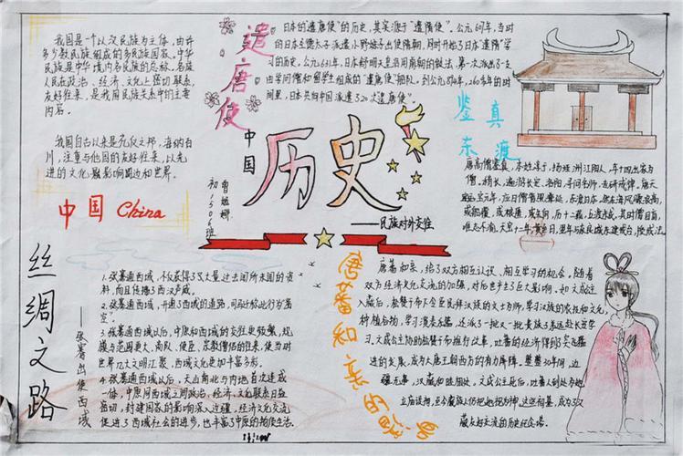 爱好 书画 手抄报 手抄报设计 好看的中国历史手抄报图片设计新兴乡土