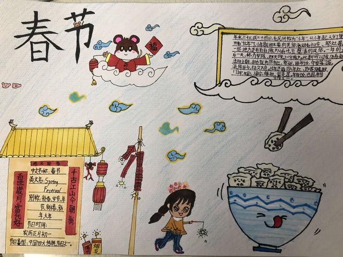 我喜欢的中国传统节日手抄报展示