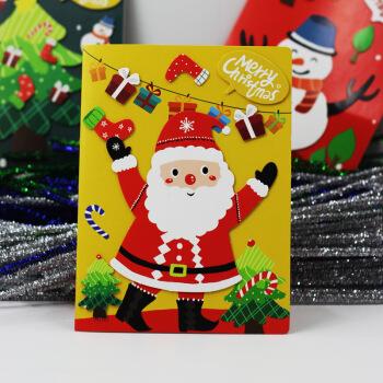 圣诞礼物圣诞节立体手工贺卡 儿童礼物diy雪人制作材料包 幼儿园活动