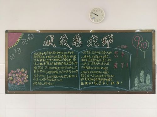 漯河市第二中学2018年教师节举行感恩教师黑板报主题活动