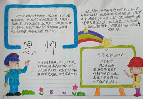 一一秀延小学五年级7班感恩老师手抄报展评 写美篇师恩如春风拂柳