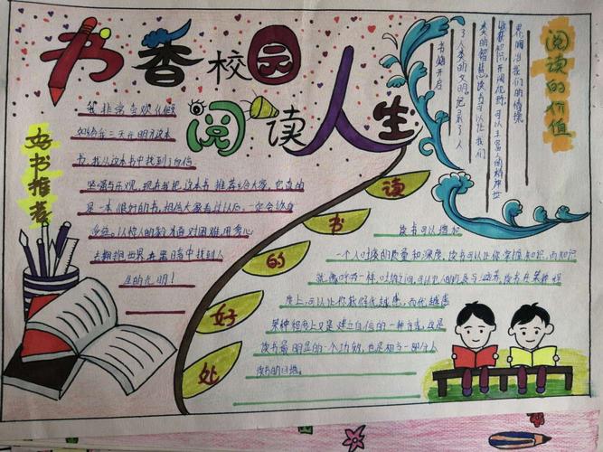 手抄报活动 写美篇         为了创建良好的校园书香文化营造快乐