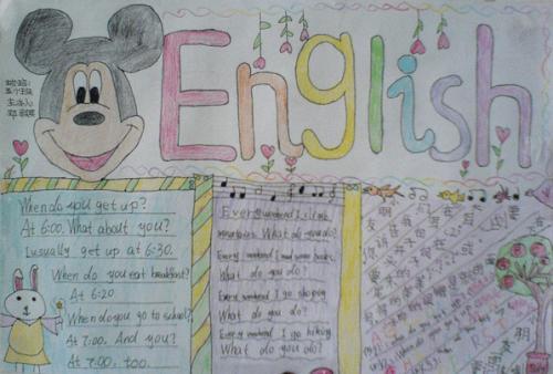 四年级上册手抄报关于六年级英语第二单元的手抄报 六年级英语手抄报