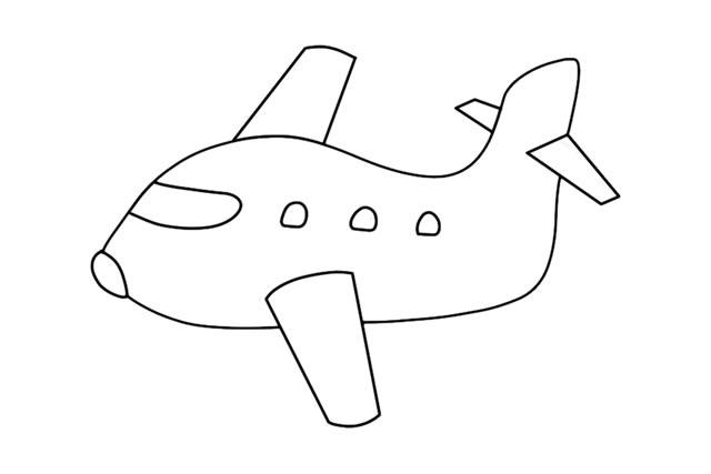 小飞机的简笔画幼儿