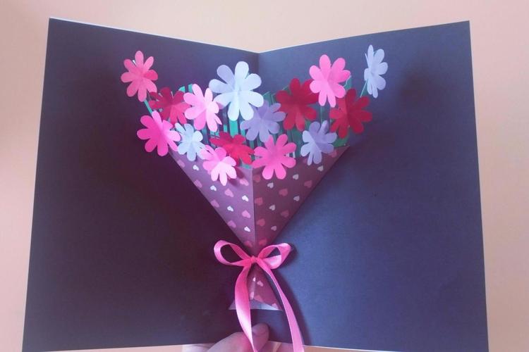 视频母亲节创意立体花朵折纸贺卡简单易学有心意手工折纸视频教程
