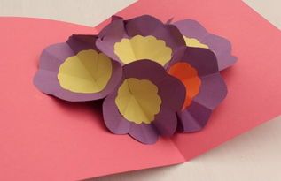 简单折纸大全花朵贺卡