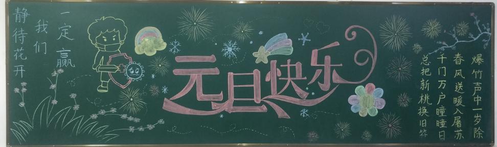 固安县第二小学分校迎新年 庆元旦优秀黑板报设计展 写美篇一等奖