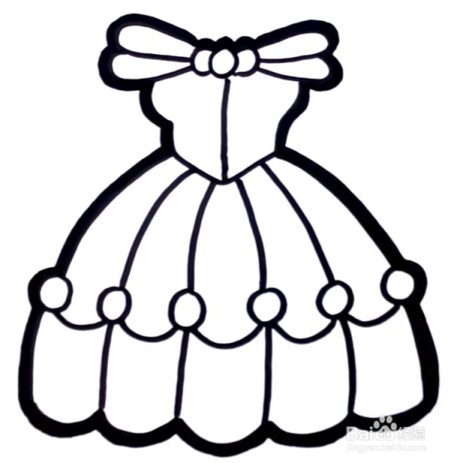 简单的小裙子简笔画画法和步骤公主裙的简笔画画法卡通画人物可爱公主