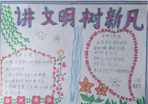 手抄报1中国被誉为文明礼仪之邦作为一个中学生而言继承中华民族