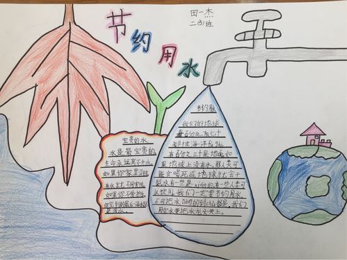 南阳市第十五小学二五班节约水资源的造福全人类手抄报展示