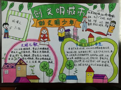 忻州市康乐小学我为创建文明城市添光彩主题手抄报活动