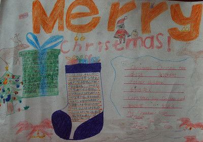 英文的快乐圣诞手抄报语文的手抄报