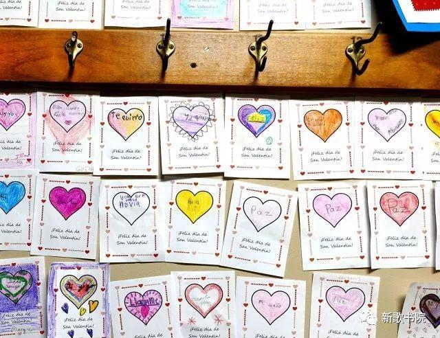 孩子们用西班牙语写的情人节贺卡即使一个字都没看懂但扑面而来的
