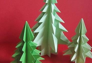 贺卡制作方法 4.立体圣诞树手工折纸步骤图解 5.
